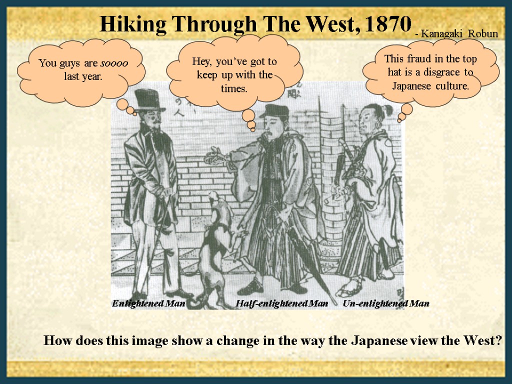 How does this image show a change in the way the Japanese view the